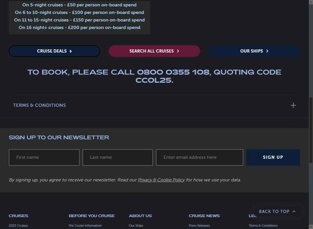 Fred Olsen Cruise Lines checkout page showing Fred Olsen Cruise Lines promo code box | Screenshot taken by SimplyCodes community member on Jul 30, 2025