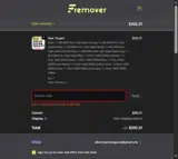 FREMOVER10 coupon verification screenshot