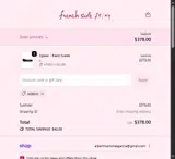 French Sole coupon verification screenshot