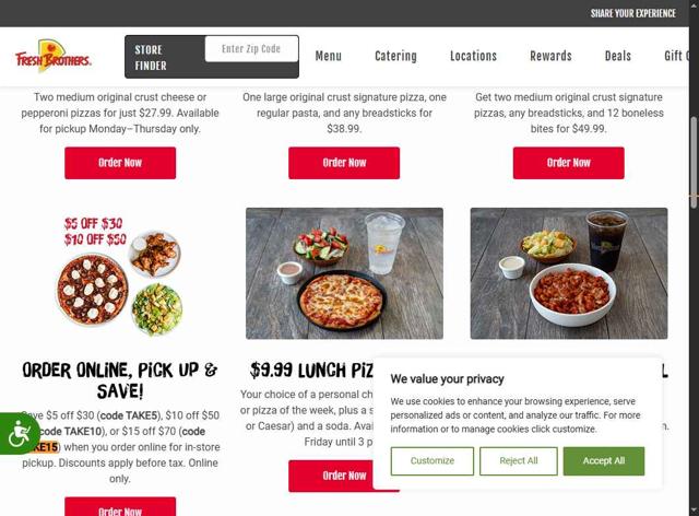 Fresh Brothers checkout page showing Fresh Brothers coupon code box | Screenshot taken by SimplyCodes community member on Aug 13, 2025