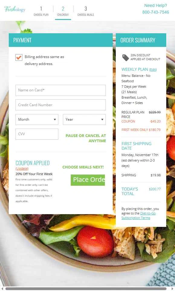 Freshology checkout page showing Freshology coupon code box | Screenshot taken by SimplyCodes community member on Nov 15, 2025