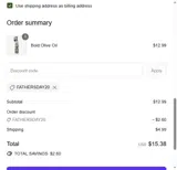 FATHERSDAY20 coupon verification screenshot