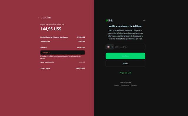 Fresh Vine Wine checkout page showing Fresh Vine Wine promo code box | Screenshot taken by SimplyCodes community member on May 10, 2025