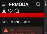 25COUFOLL10 coupon verification screenshot