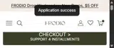 Frodio coupon verification screenshot