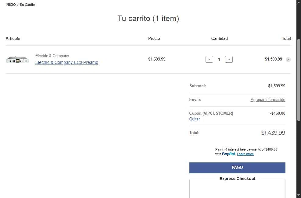 Front End Audio checkout page showing Front End Audio coupon code box | Screenshot taken by SimplyCodes community member on Oct 22, 2025