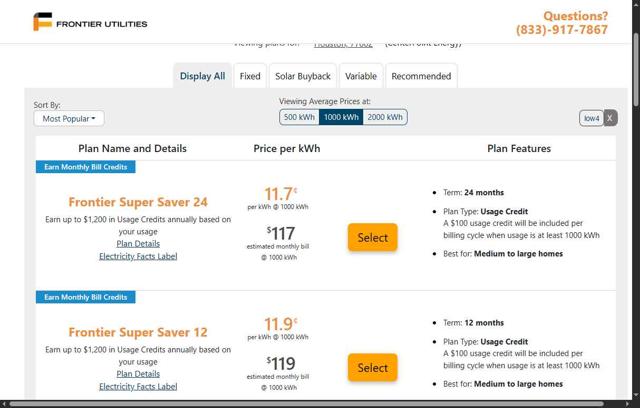 Frontier Utilities checkout page showing Frontier Utilities promo code box | Screenshot taken by SimplyCodes community member on Sep 15, 2025