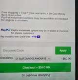 GLITZANDGLAMOUR13 coupon verification screenshot