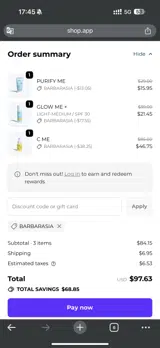 BARBARASIA coupon verification screenshot