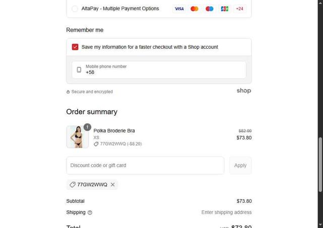 Fruity Booty checkout page showing Fruity Booty discount code box | Screenshot taken by SimplyCodes community member on Apr 21, 2025