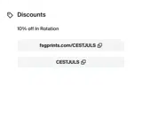 CESTJULS coupon verification screenshot