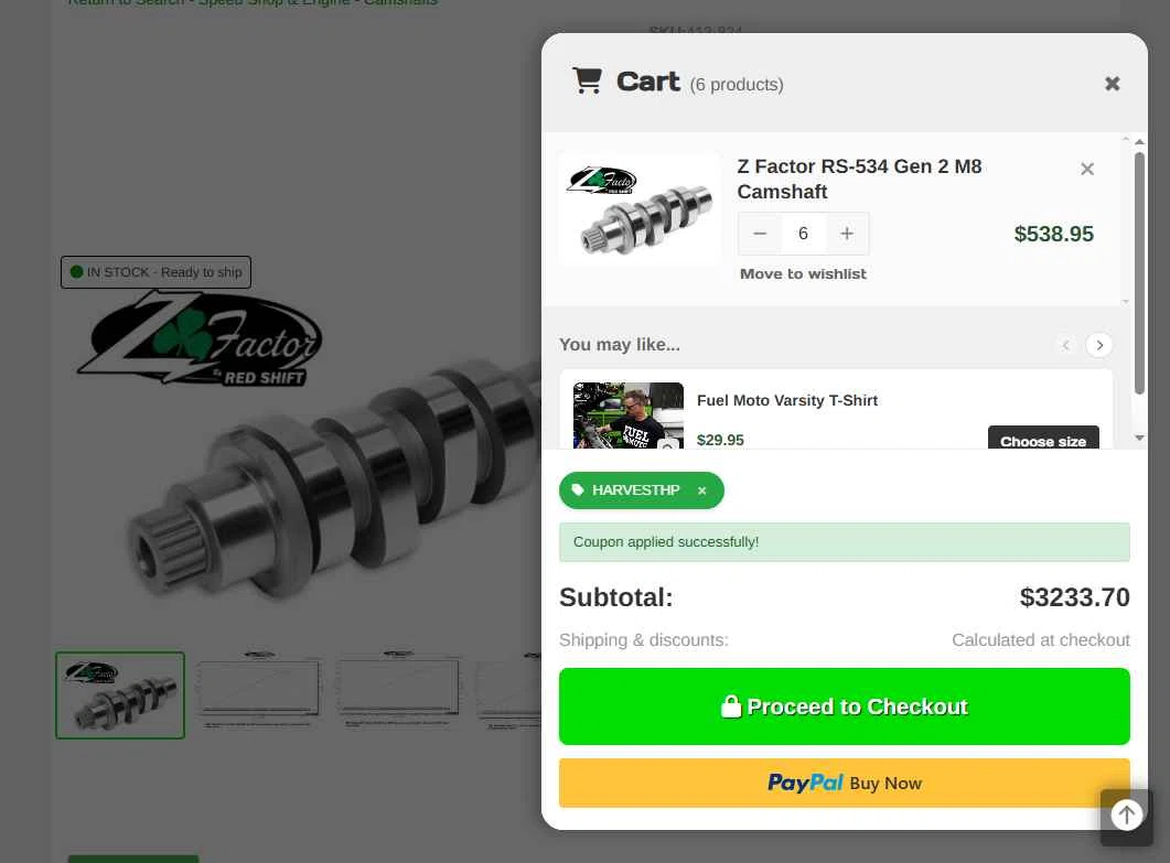 Fuel Moto checkout page showing Fuel Moto promo code box | Screenshot taken by SimplyCodes community member on Oct 29, 2025