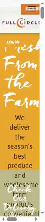 Full Circle Farms coupon verification screenshot