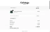 Full Wedge Golf coupon verification screenshot
