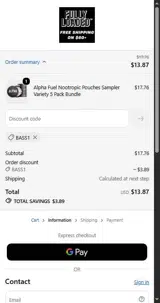 Fully Loaded Chew coupon verification screenshot