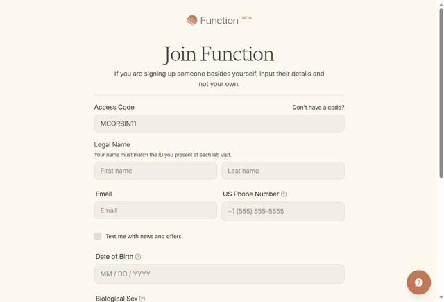 Function Health checkout page showing Function Health promo code box | Screenshot taken by SimplyCodes community member on Sep 9, 2025