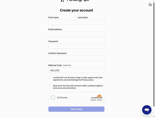 Funding Pips checkout page showing Funding Pips discount code box | Screenshot taken by SimplyCodes community member on Sep 1, 2025