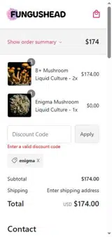 Fh10 coupon verification screenshot