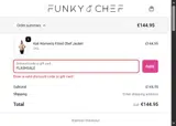 Funky Chef coupon verification screenshot