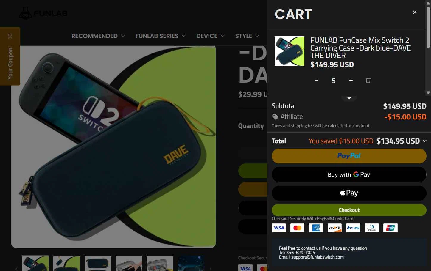 FUNLAB checkout page showing FUNLAB discount code box | Screenshot taken by SimplyCodes community member on Jan 23, 2026