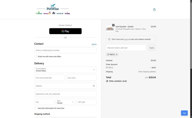 FurHaven Pet Products checkout page showing FurHaven Pet Products promo code box | Screenshot taken by SimplyCodes community member on Jul 2, 2025