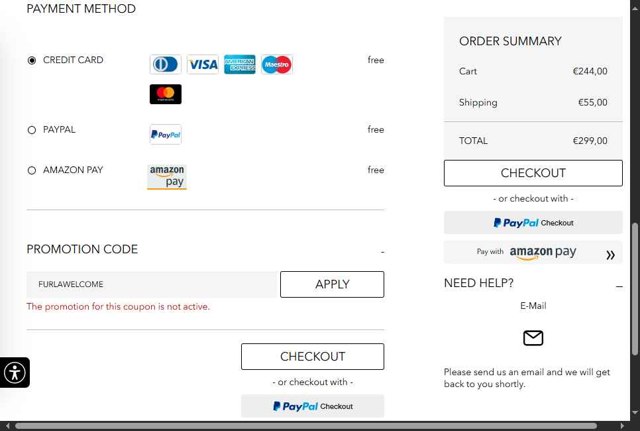 Furla checkout page showing Furla coupon code box | Screenshot taken by SimplyCodes community member on Jun 9, 2025