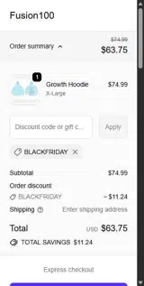 BLACKFRIDAY coupon verification screenshot