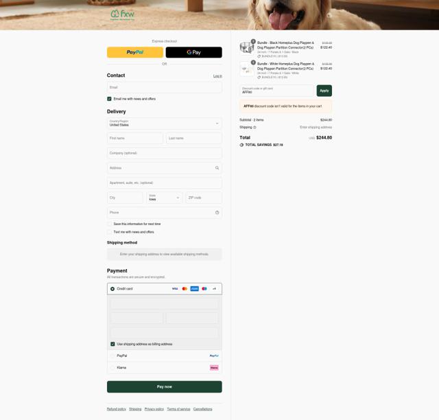 FXW checkout page showing FXW coupon code box | Screenshot taken by SimplyCodes community member on Sep 9, 2025