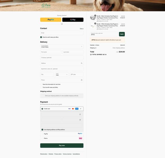 FXW checkout page showing FXW coupon code box | Screenshot taken by SimplyCodes community member on Sep 13, 2025