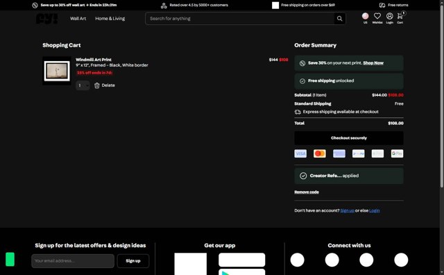 Fy checkout page showing Fy discount code box | Screenshot taken by SimplyCodes community member on Aug 16, 2025