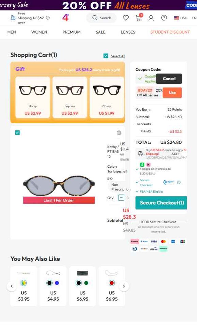 Fytoo checkout page showing Fytoo coupon code box | Screenshot taken by SimplyCodes community member on Sep 6, 2025