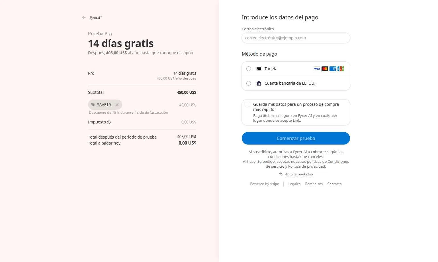 Fyxer.ai checkout page showing Fyxer.ai promo code box | Screenshot taken by SimplyCodes community member on Sep 17, 2025