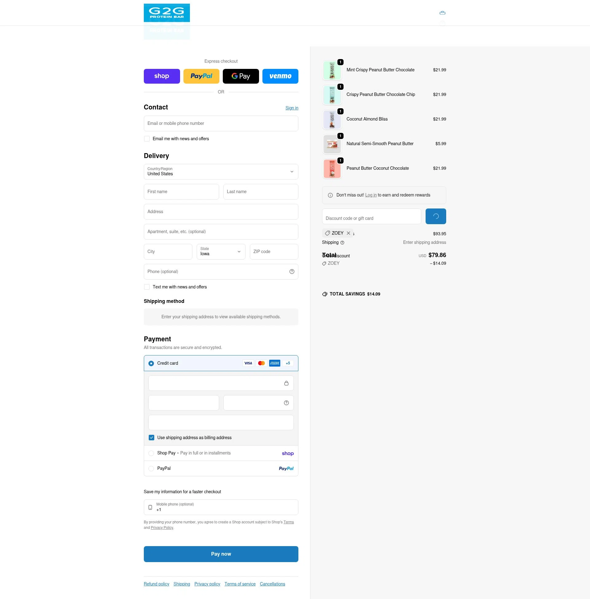 G2G Bar checkout page showing G2G Bar promo code box | Screenshot taken by SimplyCodes community member on Feb 5, 2026