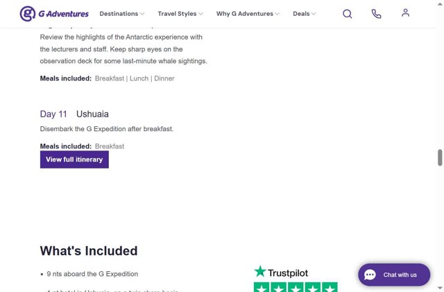 G Adventures checkout page showing G Adventures coupon code box | Screenshot taken by SimplyCodes community member on Aug 5, 2025