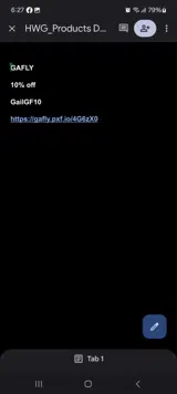 GailGF10 coupon verification screenshot