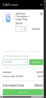 OFFERS coupon verification screenshot