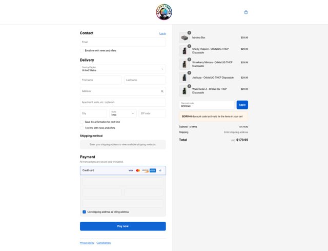 Galaxy Treats checkout page showing Galaxy Treats promo code box | Screenshot taken by SimplyCodes community member on Sep 8, 2025
