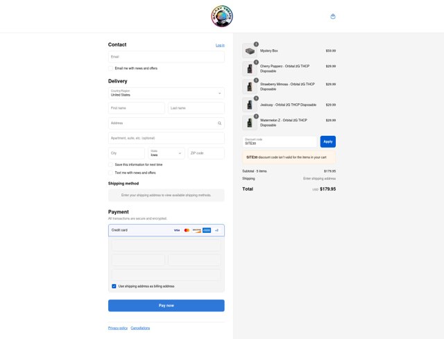 Galaxy Treats checkout page showing Galaxy Treats promo code box | Screenshot taken by SimplyCodes community member on Sep 8, 2025