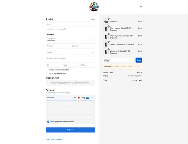 Galaxy Treats checkout page showing Galaxy Treats promo code box | Screenshot taken by SimplyCodes community member on Sep 8, 2025