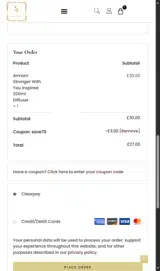 save70 coupon verification screenshot