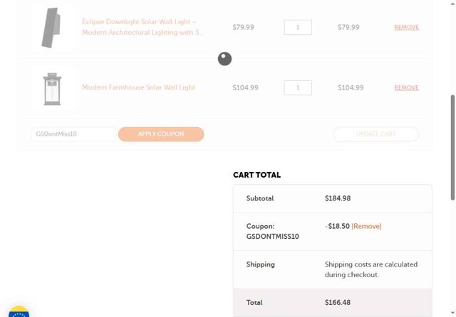 Gama Sonic checkout page showing Gama Sonic coupon code box | Screenshot taken by SimplyCodes community member on Jul 29, 2025