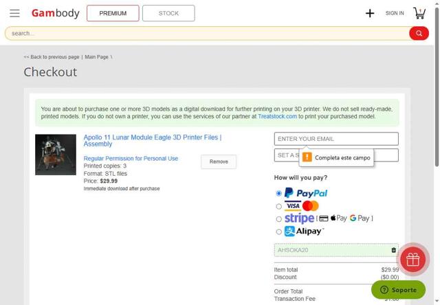 Gambody checkout page showing Gambody discount code box | Screenshot taken by SimplyCodes community member on Aug 25, 2025