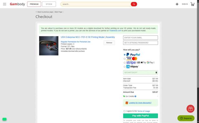 Gambody checkout page showing Gambody discount code box | Screenshot taken by SimplyCodes community member on Jul 25, 2025