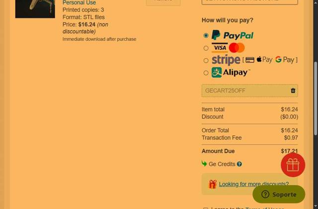 Gambody checkout page showing Gambody discount code box | Screenshot taken by SimplyCodes community member on Jul 25, 2025