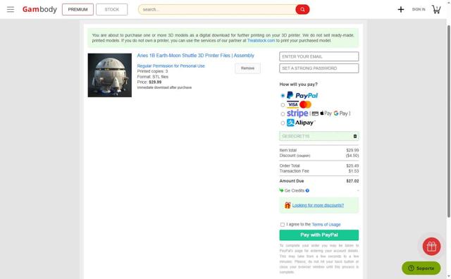 Gambody checkout page showing Gambody discount code box | Screenshot taken by SimplyCodes community member on Aug 22, 2025
