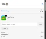 Game Goods coupon verification screenshot