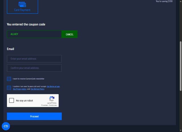 GamersGate checkout page showing GamersGate coupon code box | Screenshot taken by SimplyCodes community member on Aug 31, 2025