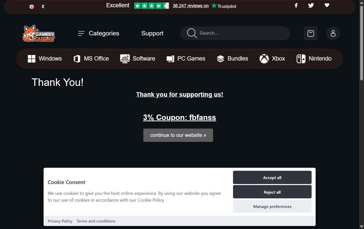 Gamers Outlet checkout page showing Gamers Outlet coupon code box | Screenshot taken by SimplyCodes community member on Jan 4, 2026