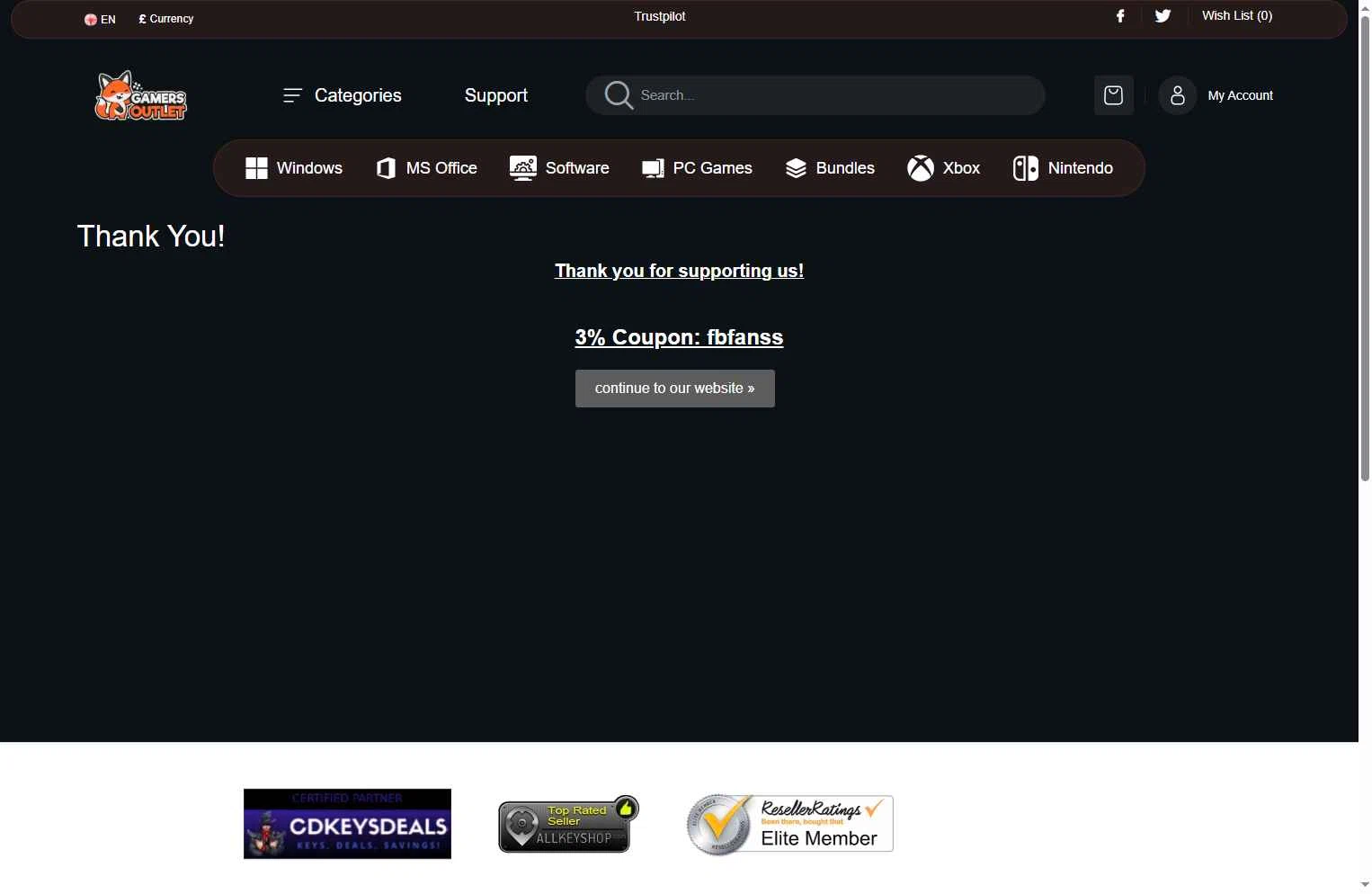 Gamers Outlet checkout page showing Gamers Outlet coupon code box | Screenshot taken by SimplyCodes community member on Dec 13, 2025
