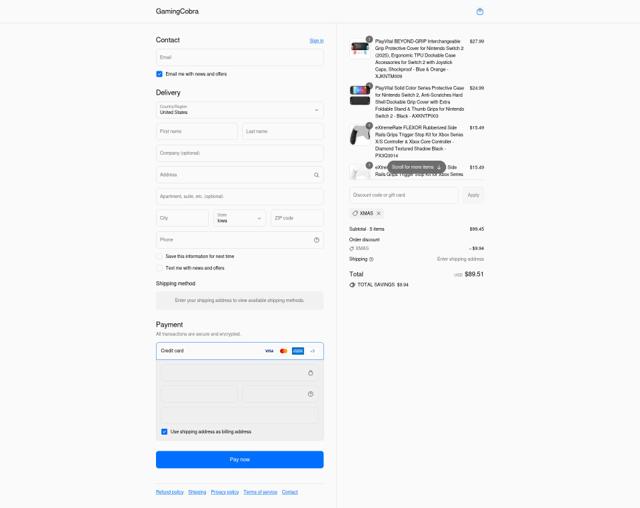 GamingCobra checkout page showing GamingCobra promo code box | Screenshot taken by SimplyCodes community member on Sep 10, 2025
